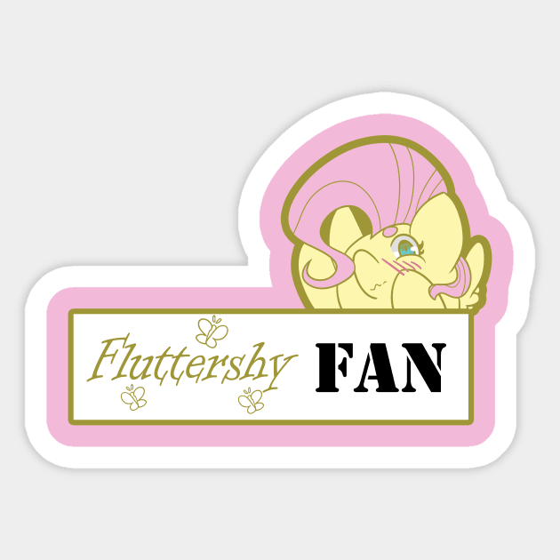 Fluttershy FAN Badge Sticker by kelsmister